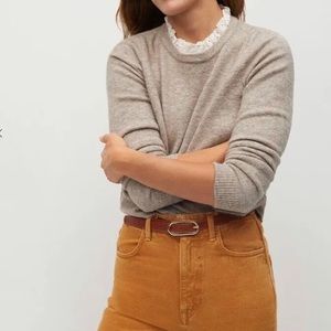NWT Size Medium Mango wool sweater with lace collar